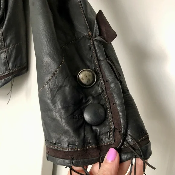 Scully Vintage Fringe Leather Jacket | chocolate brown - Picture 4 of 10